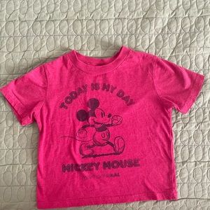 🤎Disney Red Pullover T-Shirt “Today Is My Day” Boys Shirt Size 4T